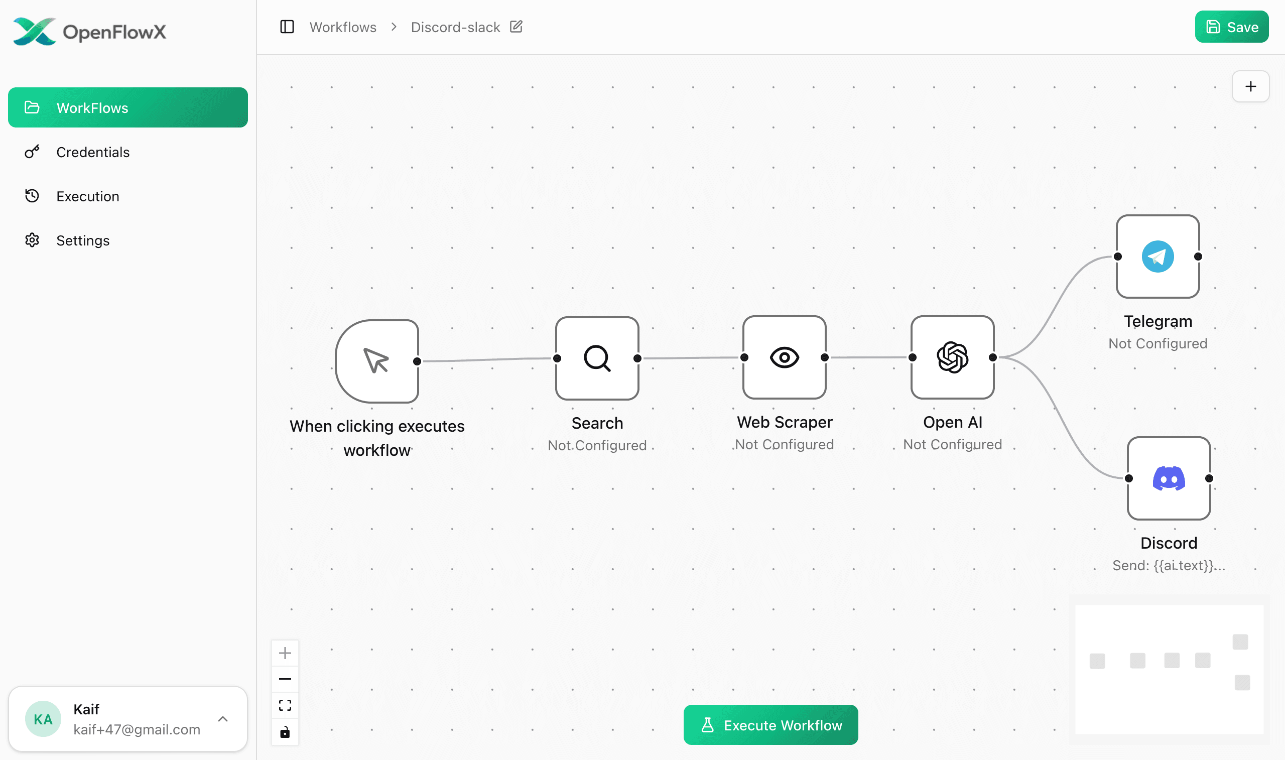 OpenFlowX Dashboard Preview